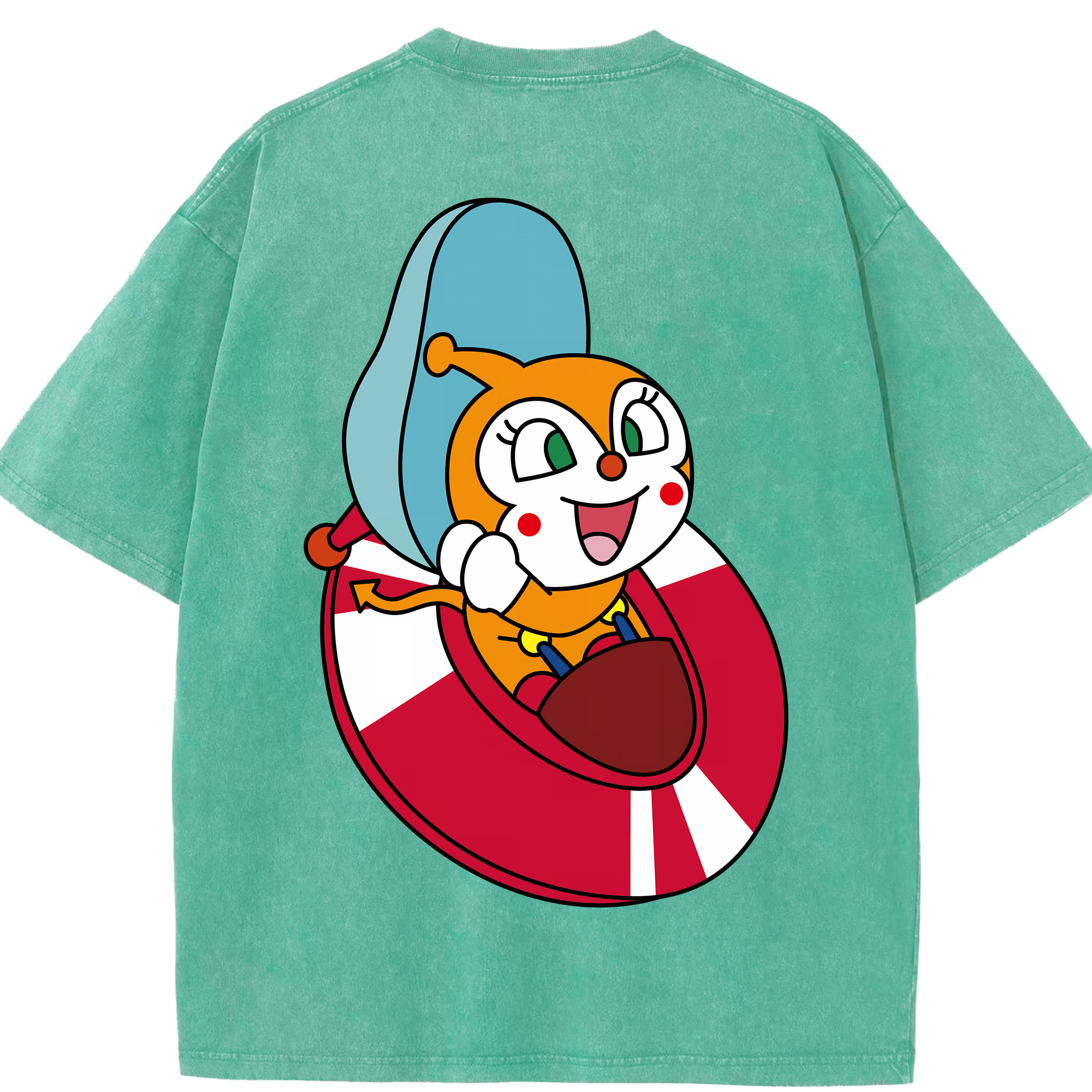 （画像用） アンパンマン Anpanman 綿100% ヴィンテージ風 半袖Tシャツ（背面プリント）